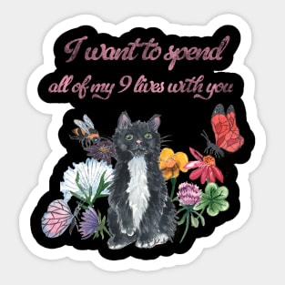 Nine Lives Sticker